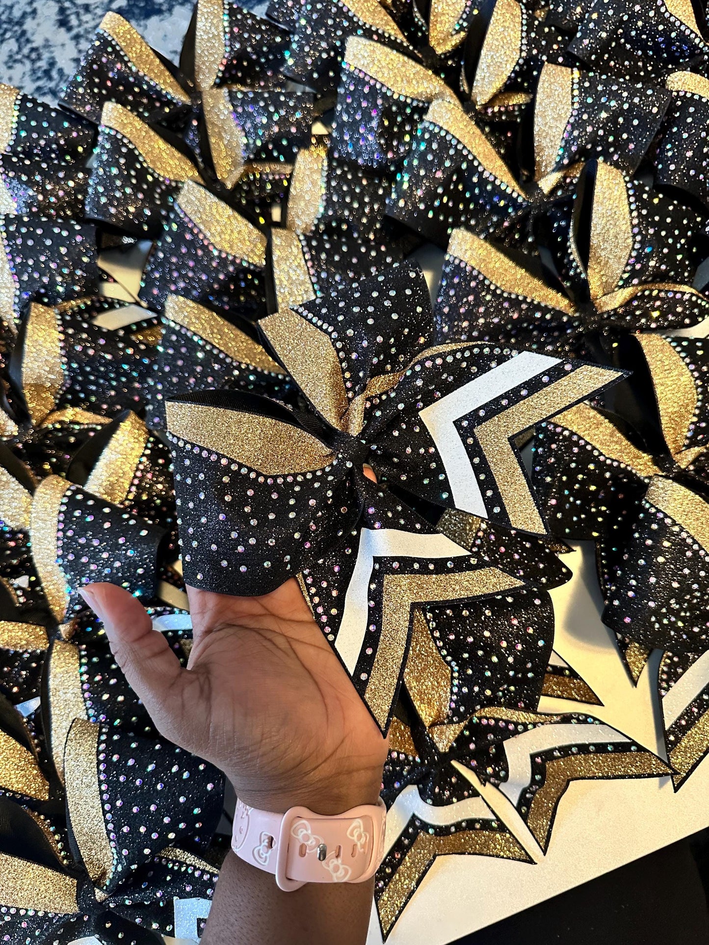 Custom Rhinestone Cheer Bow