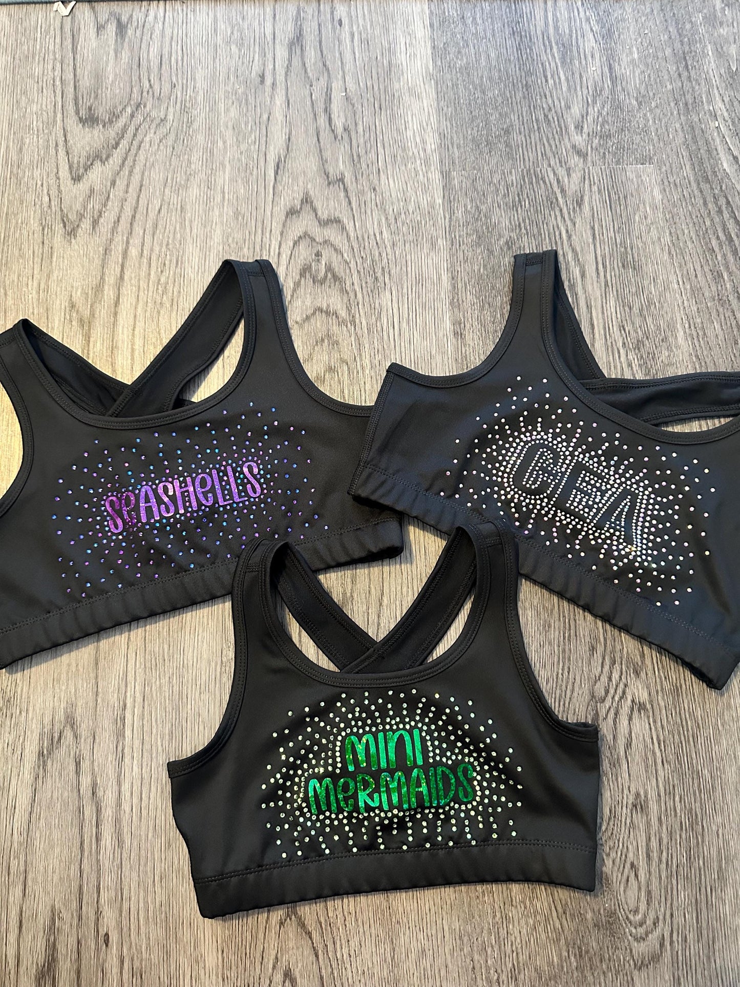 Rhinestone sports bra