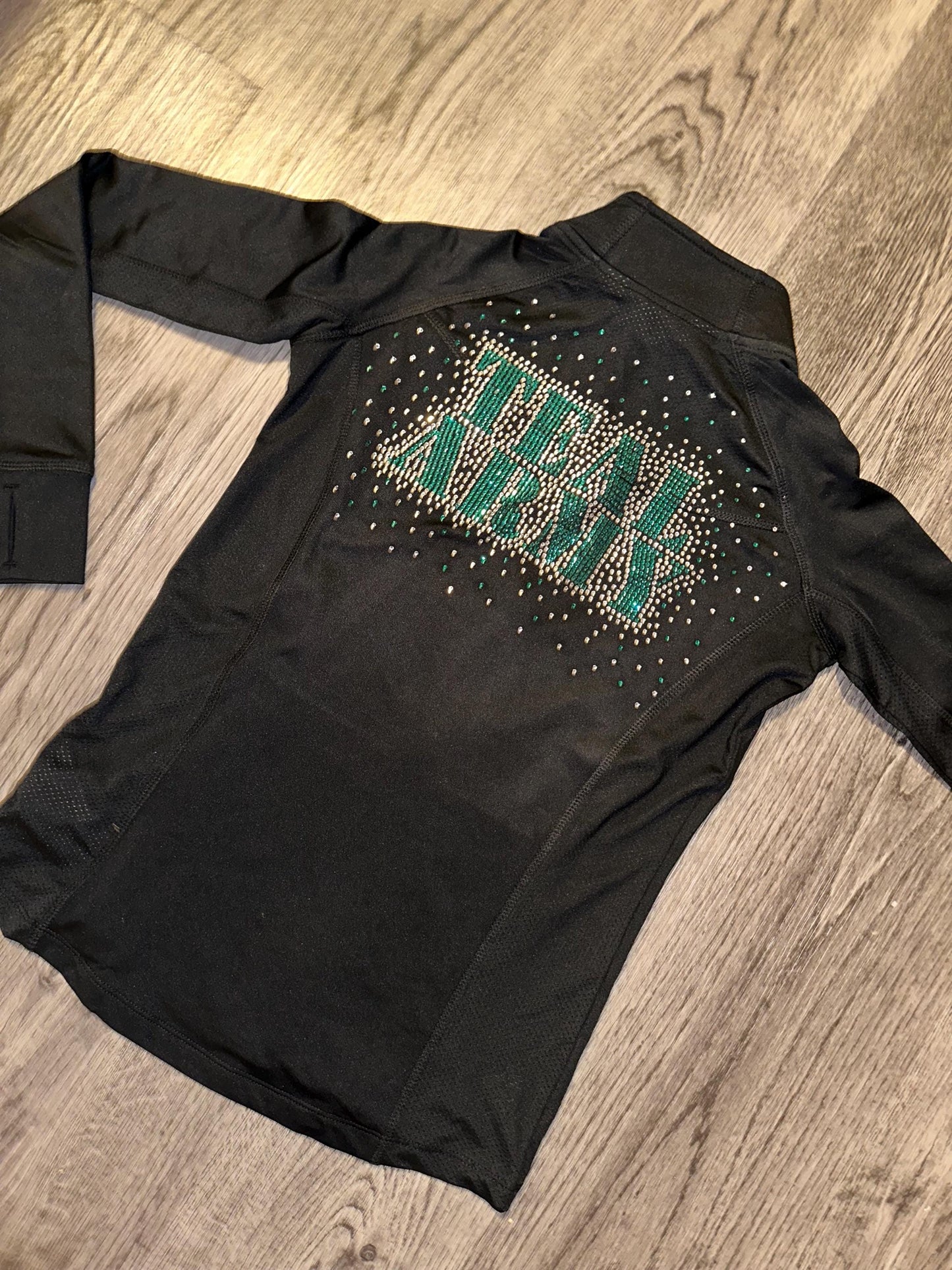 Teal Army Rhinestone jacket