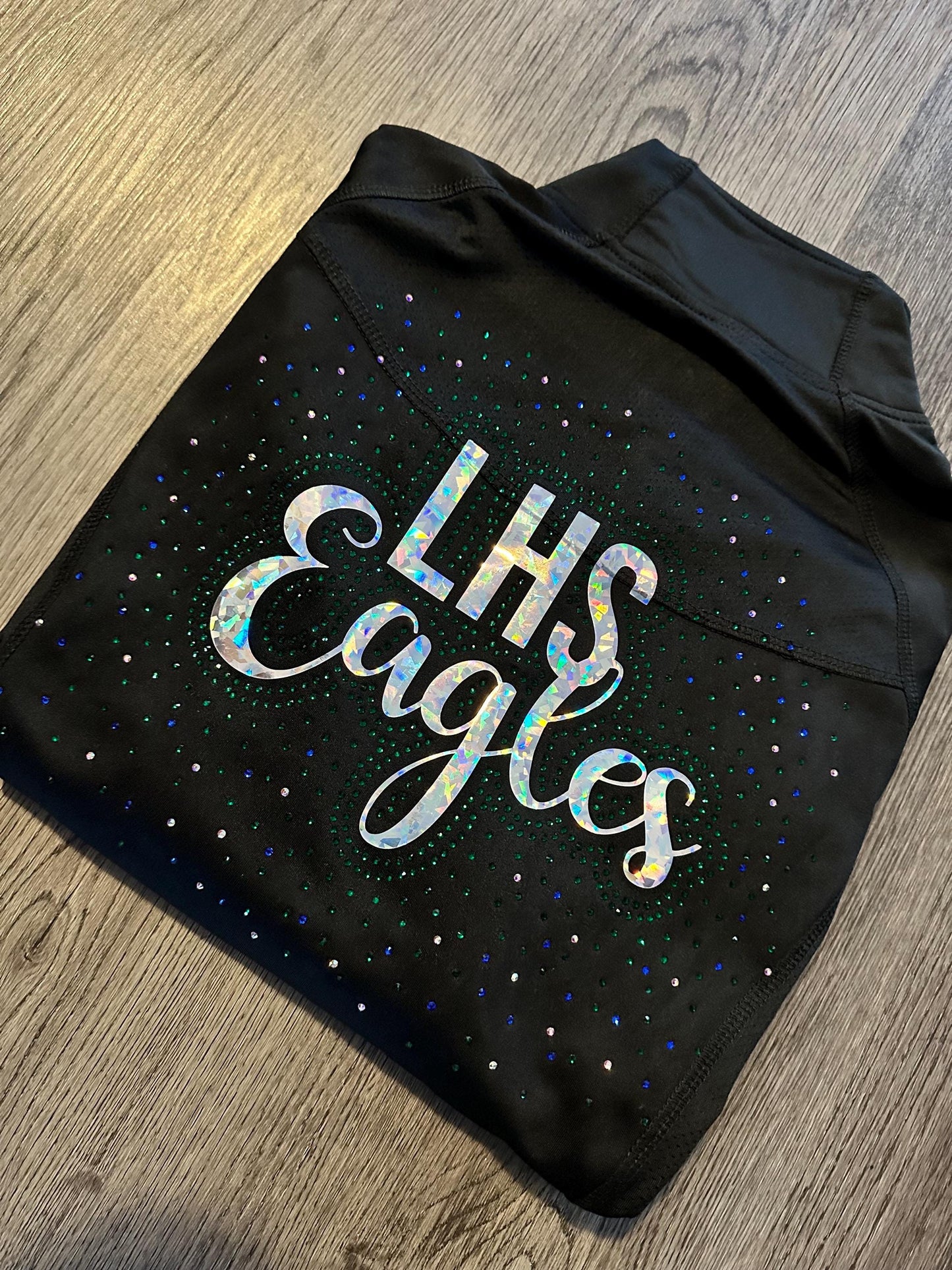 CUSTOM Rhinestone warm up jacket