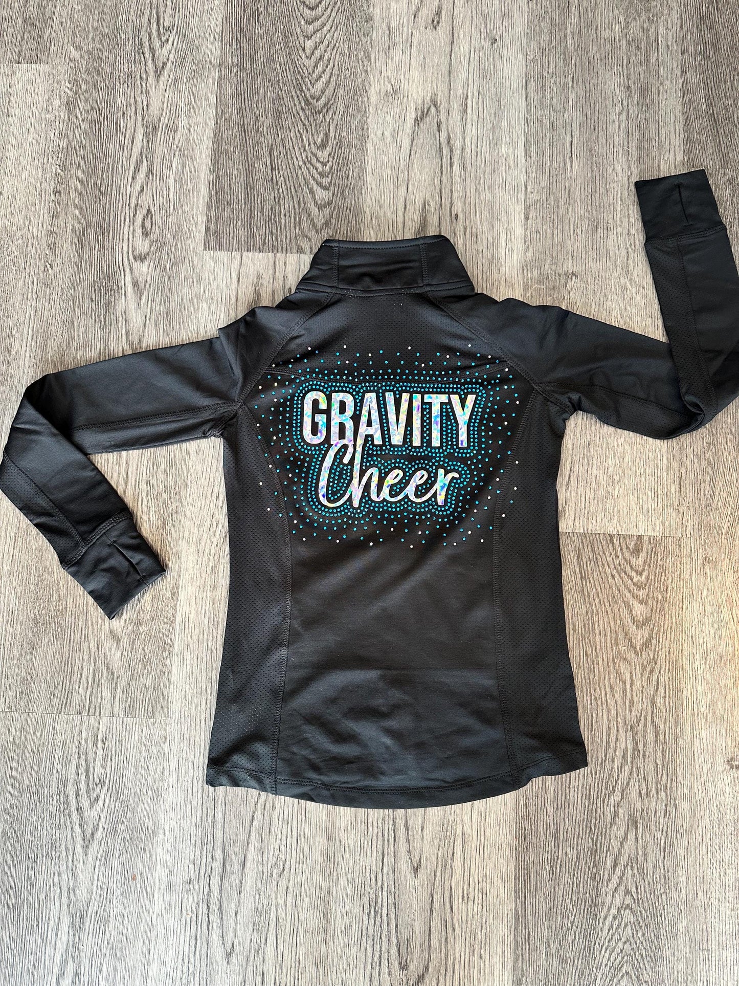 CUSTOM Rhinestone warm up jacket