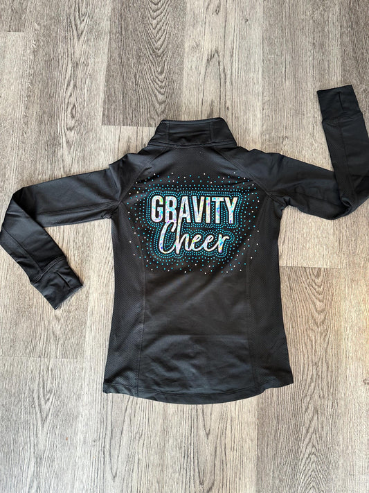 CUSTOM Rhinestone warm up jacket