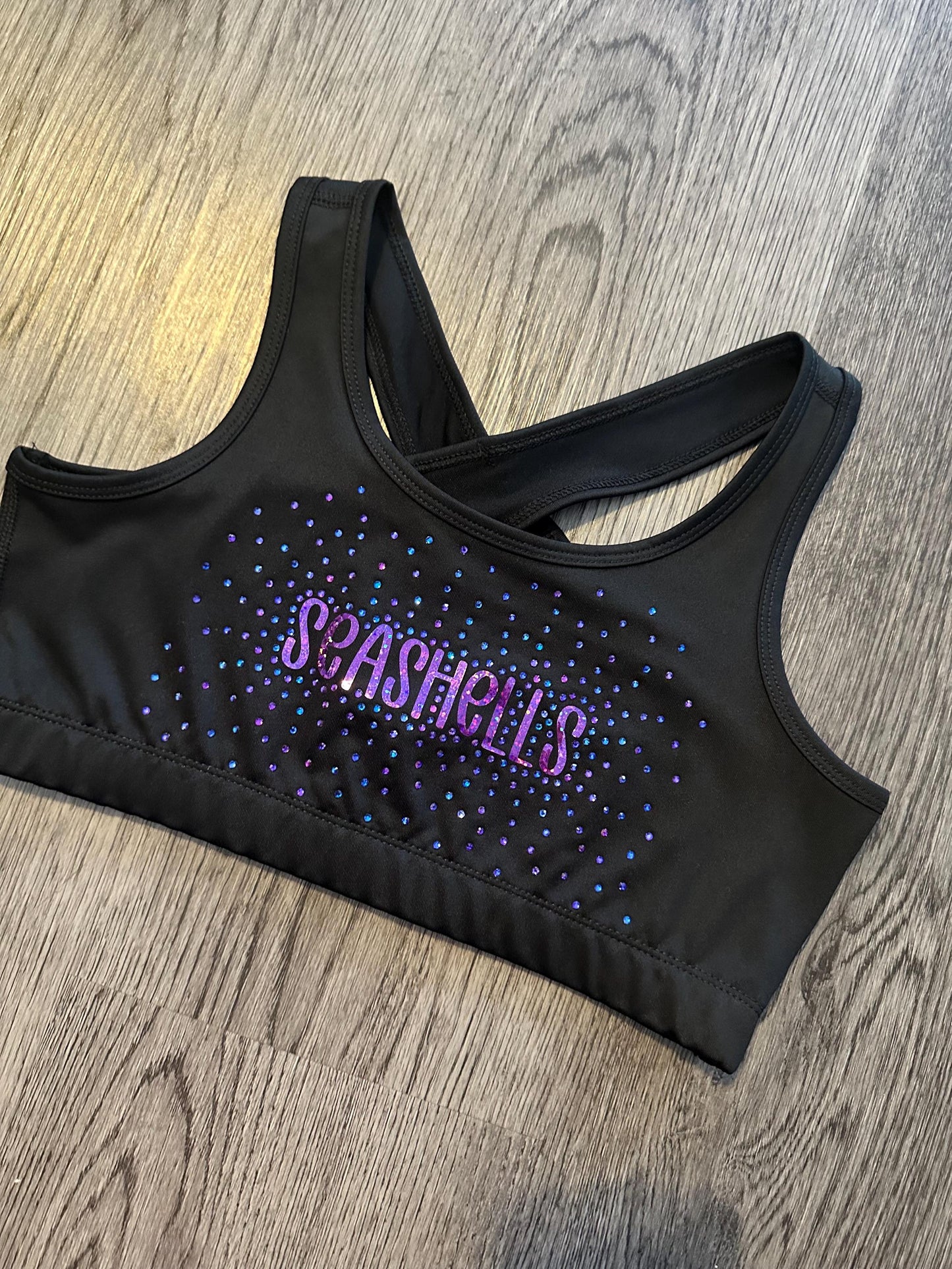 Rhinestone sports bra