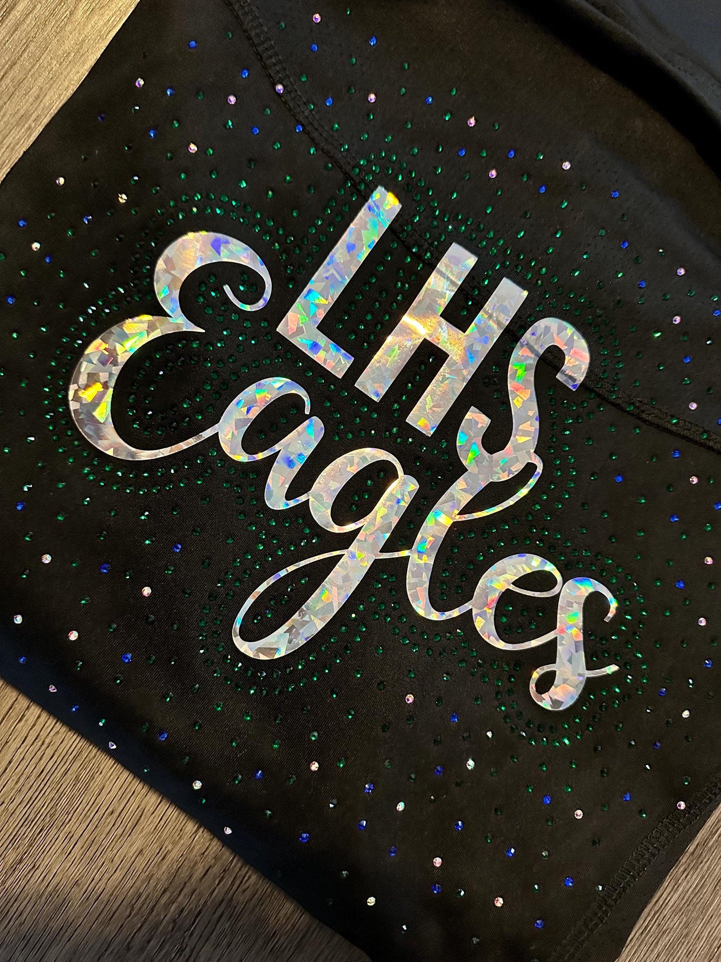 CUSTOM Rhinestone warm up jacket