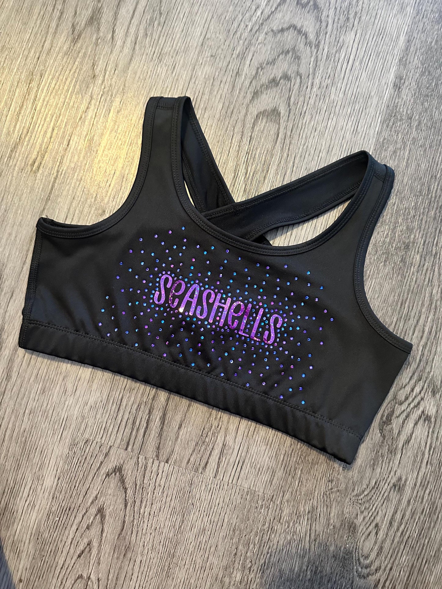Rhinestone sports bra