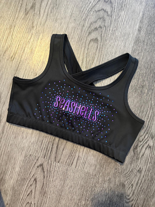 Rhinestone sports bra