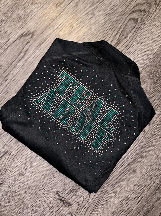 Teal Army Rhinestone jacket