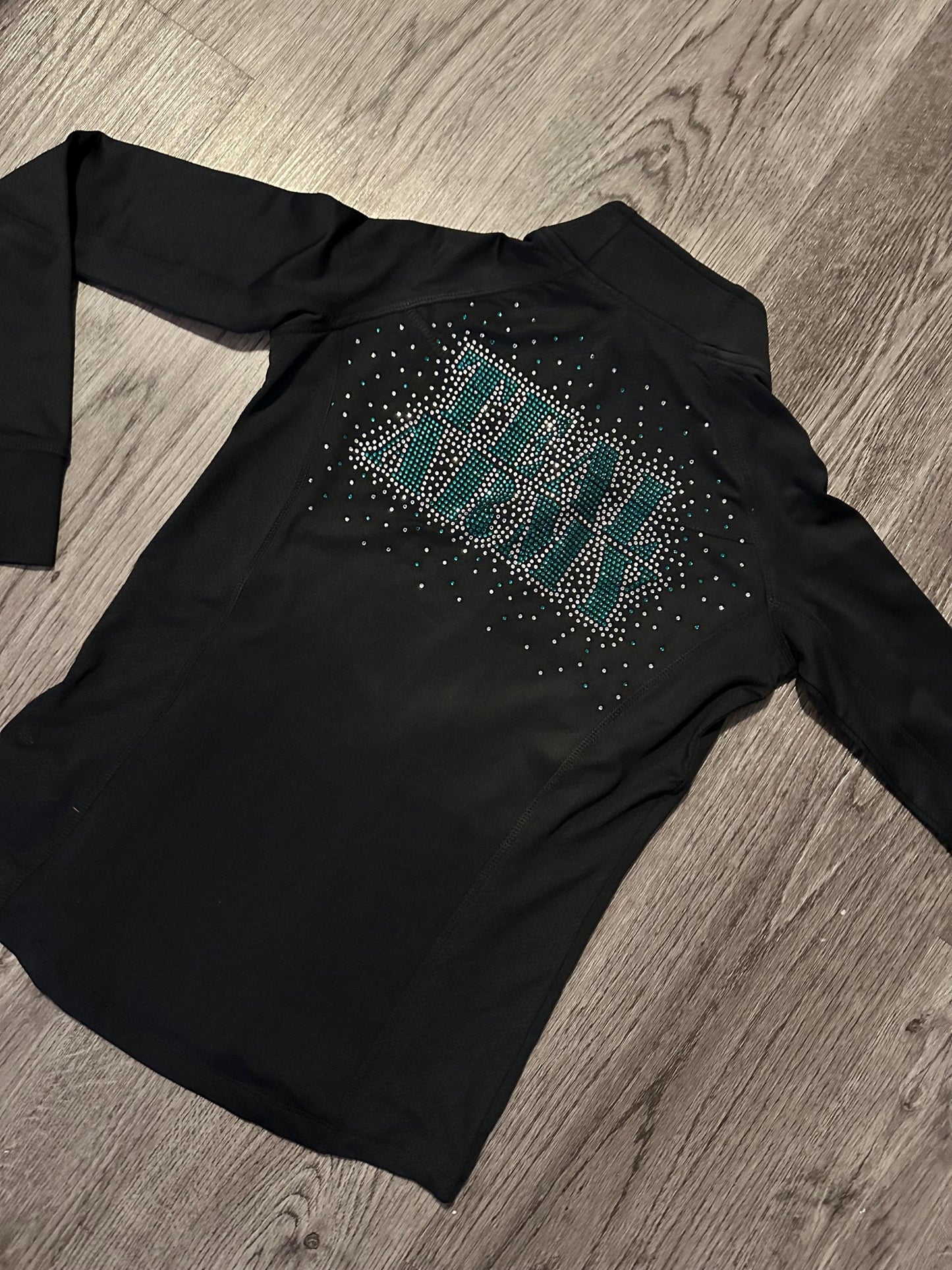 Teal Army Rhinestone jacket