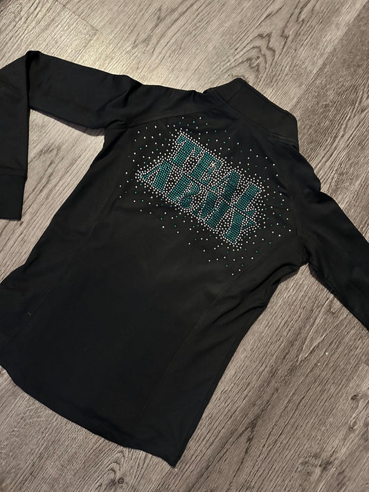 Teal Army Rhinestone jacket