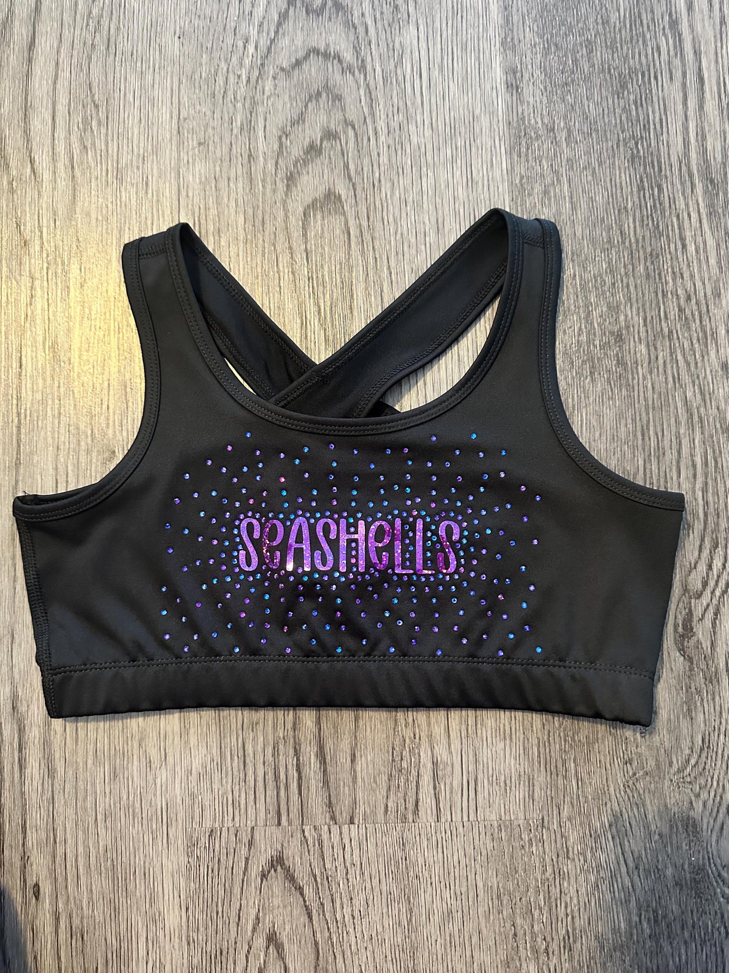 Rhinestone sports bra