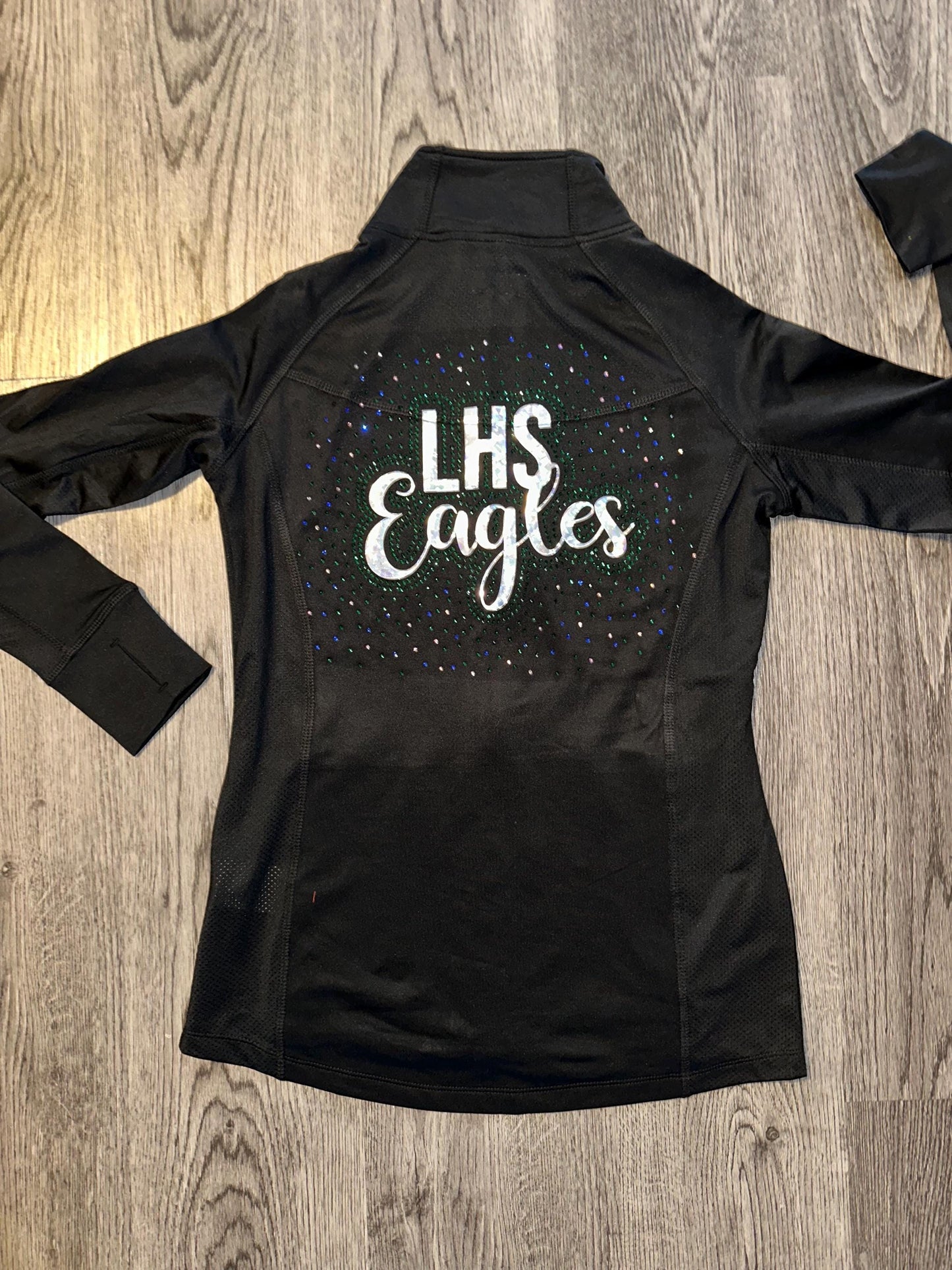 CUSTOM Rhinestone warm up jacket