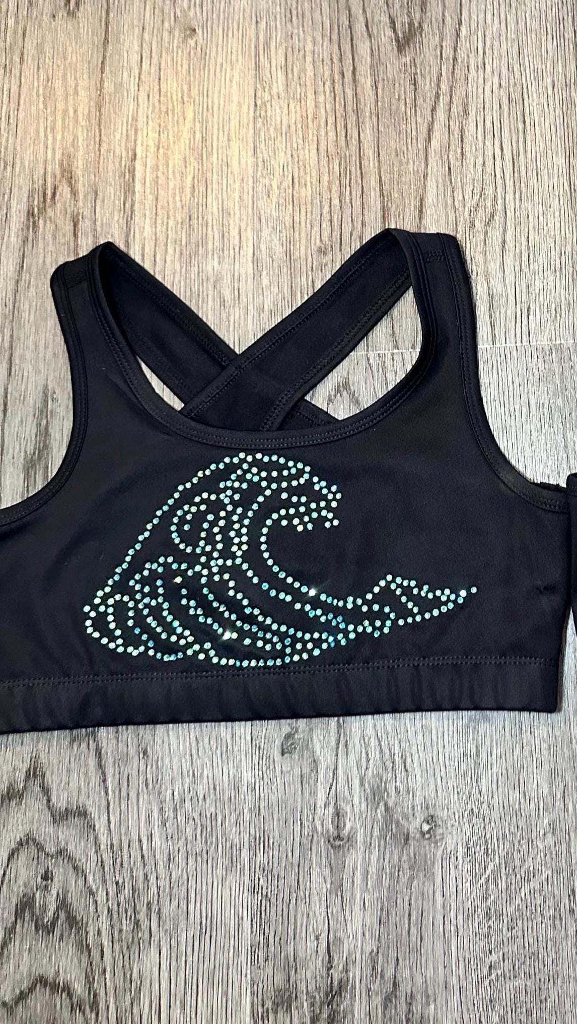 WAVE Rhinestone sports bra