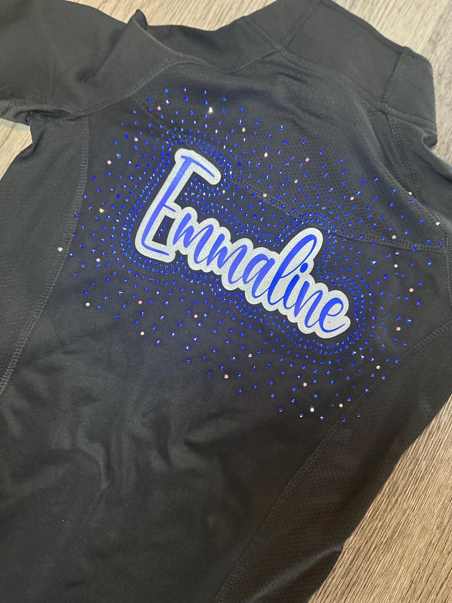 CUSTOM Rhinestone warm up jacket