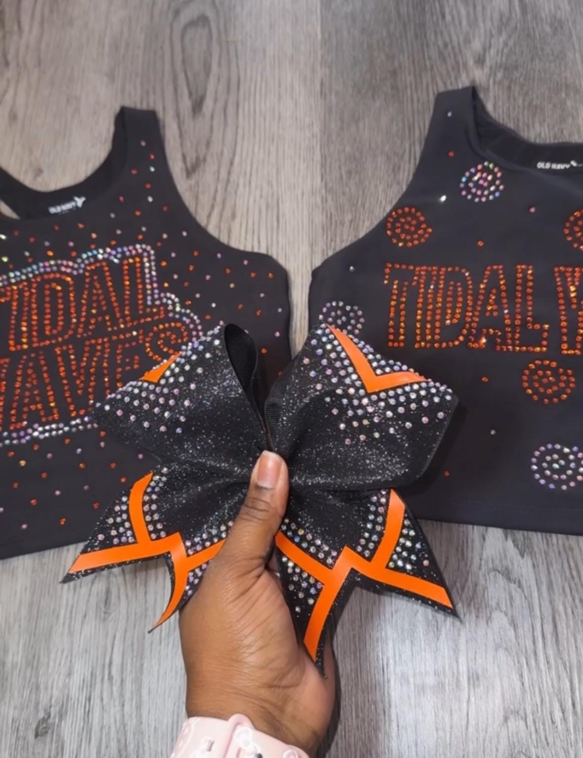 Custom Rhinestone Cheer Bow