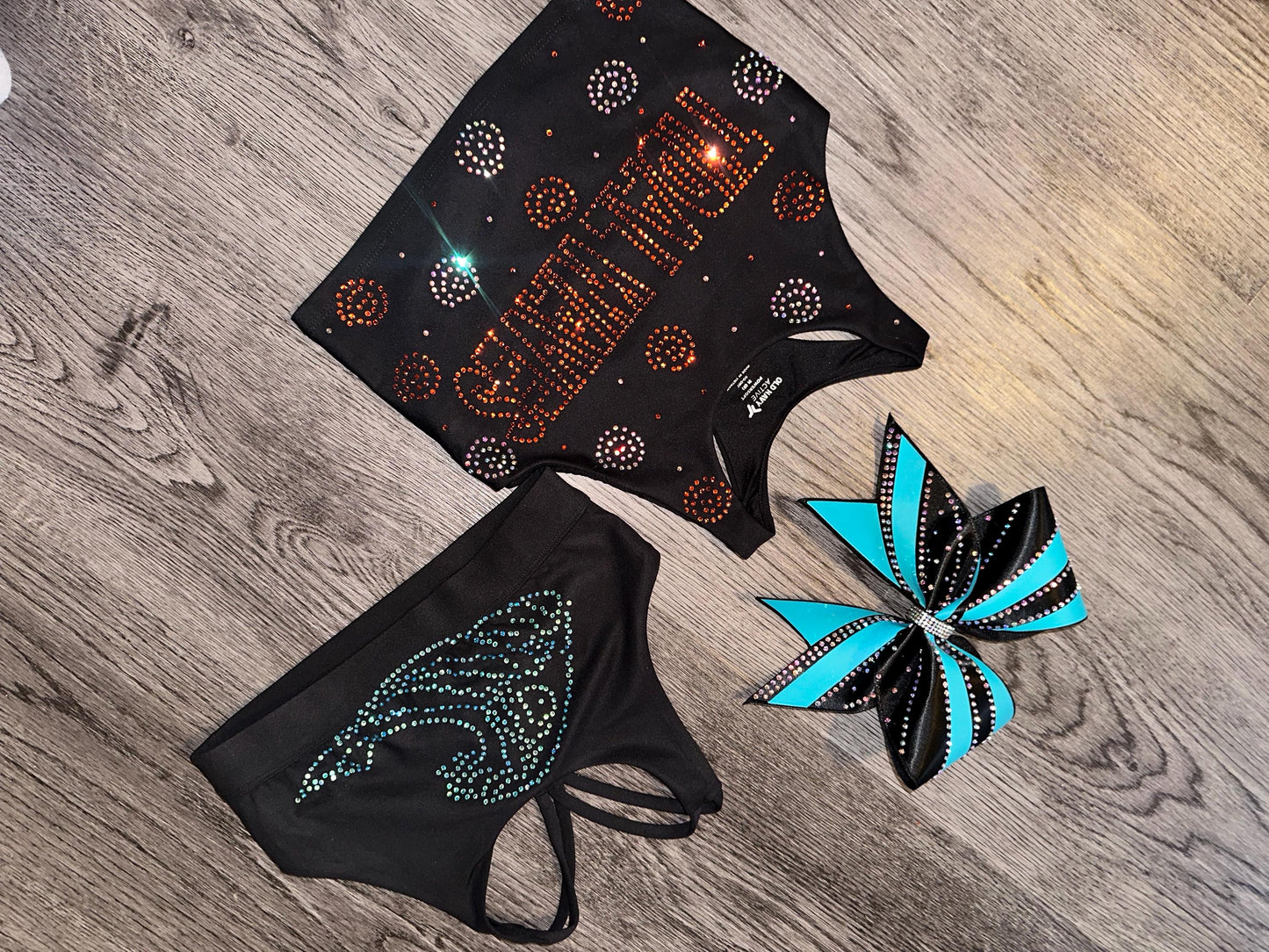 WAVE Rhinestone sports bra