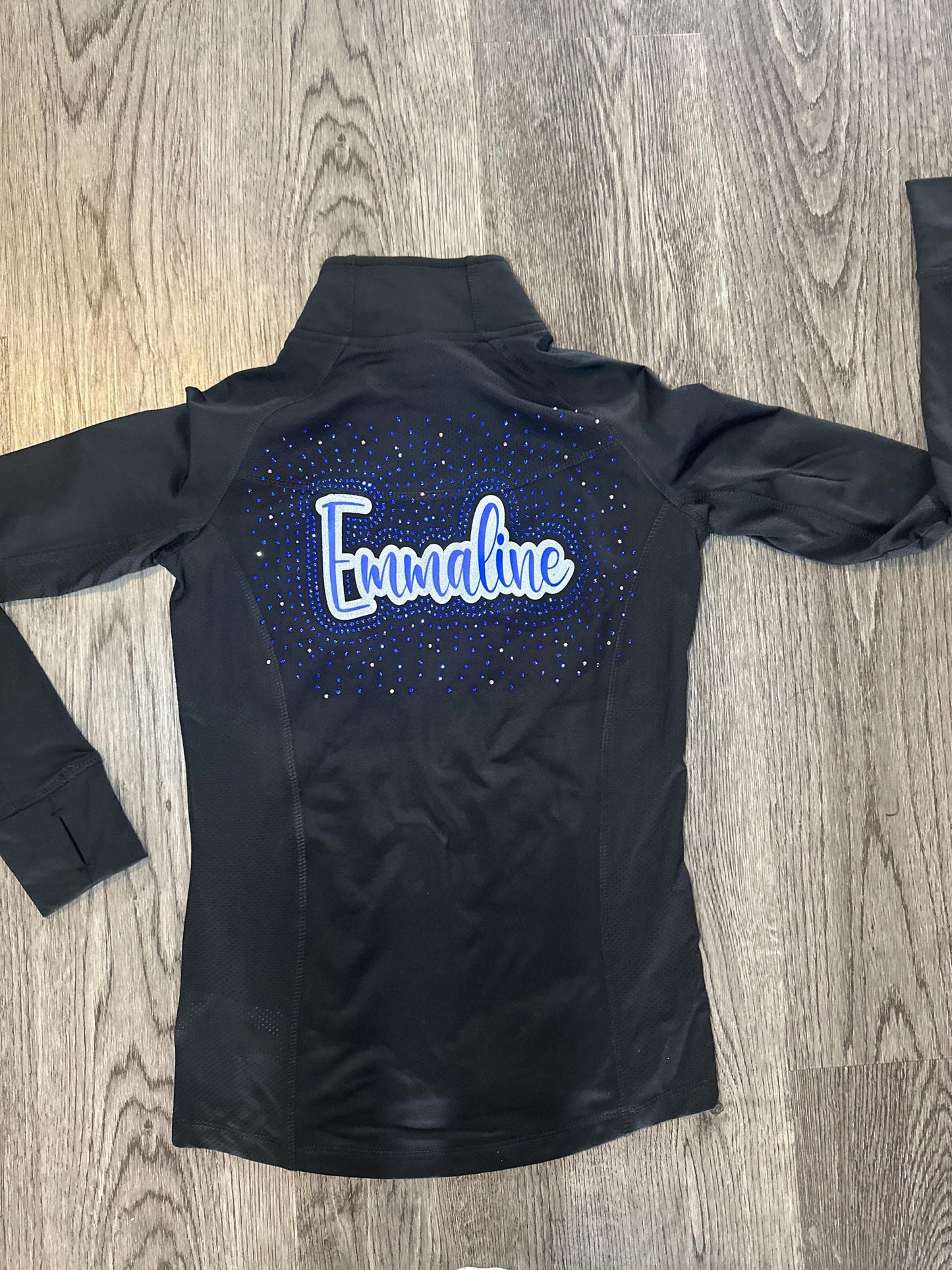 CUSTOM Rhinestone warm up jacket