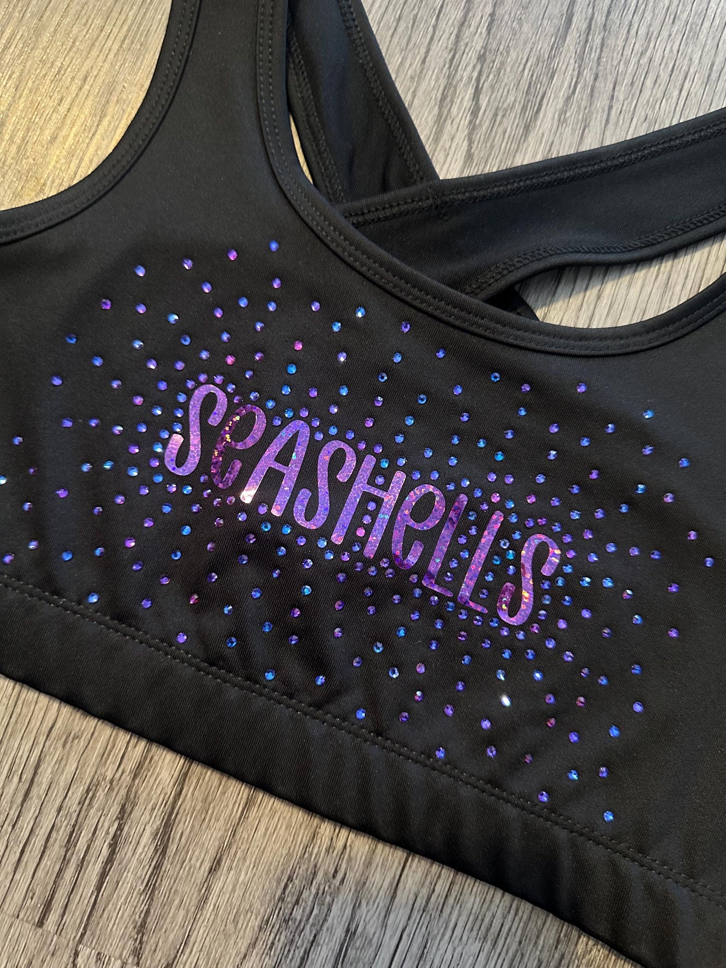 Rhinestone sports bra