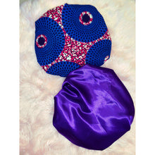 Load image into Gallery viewer, Blue Kente Bonnet
