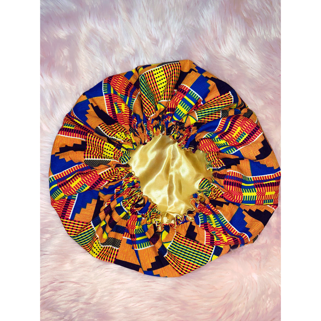 Gold Kente Bonnet