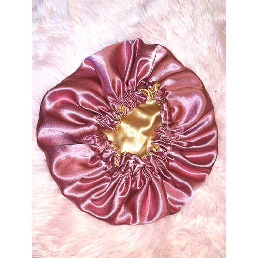 Reversible Satin Bonnet ADULT REGULAR SIZE.