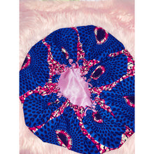 Load image into Gallery viewer, Blue Kente Bonnet

