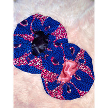 Load image into Gallery viewer, Blue Kente Bonnet
