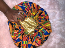 Load image into Gallery viewer, Gold Kente Bonnet

