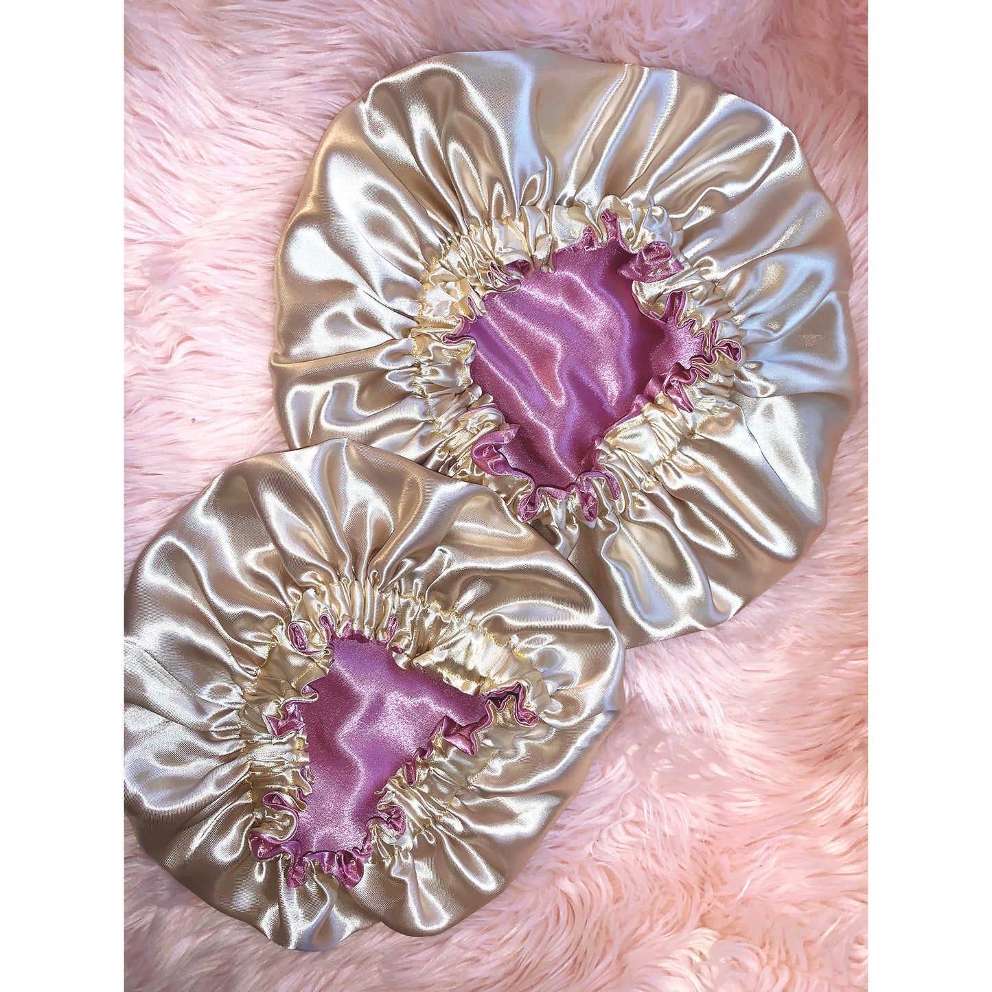 Reversible Satin bonnet TODDLER SIZE UP.