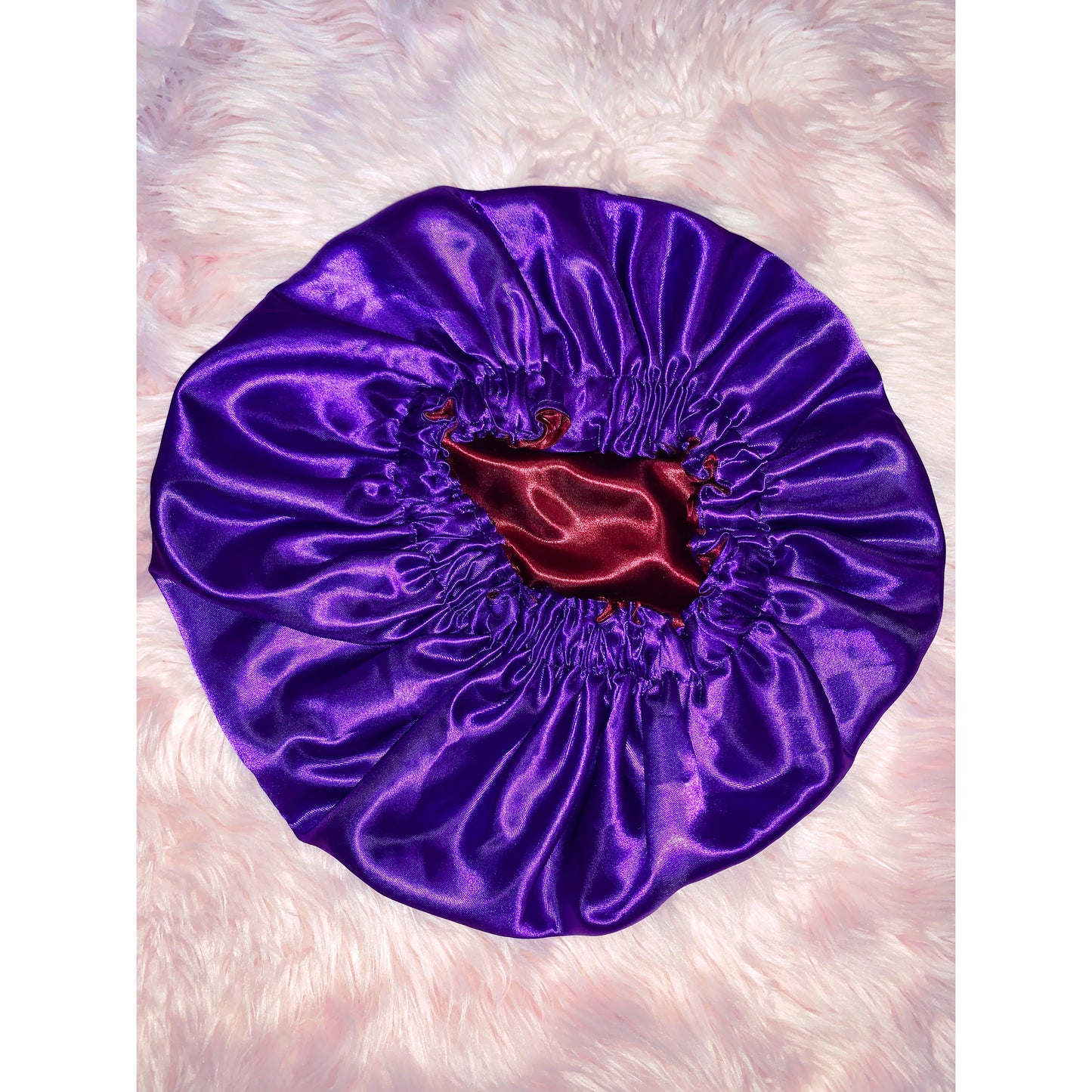 Reversible Satin Bonnet ADULT REGULAR SIZE.