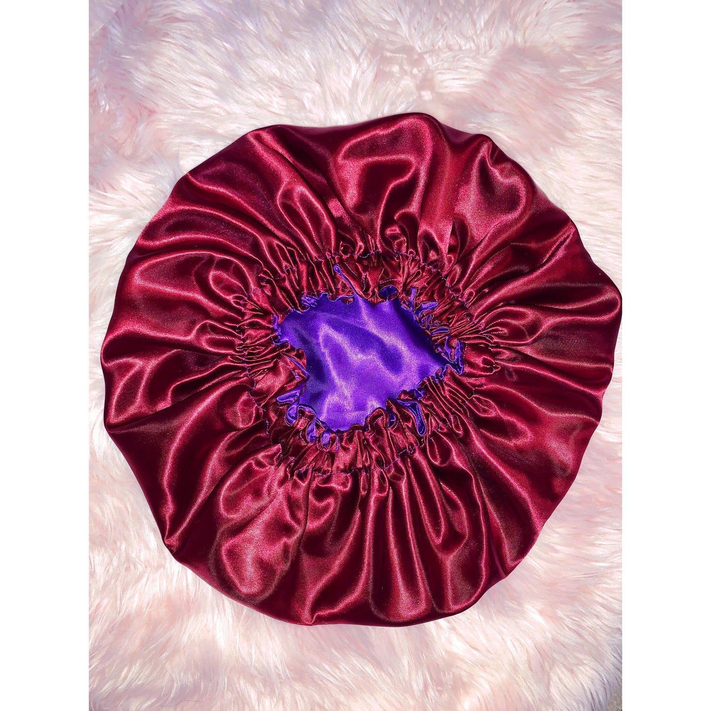Reversible Satin Bonnet ADULT REGULAR SIZE.
