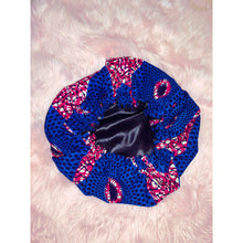 Load image into Gallery viewer, Blue Kente Bonnet

