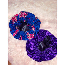 Load image into Gallery viewer, Blue Kente Bonnet
