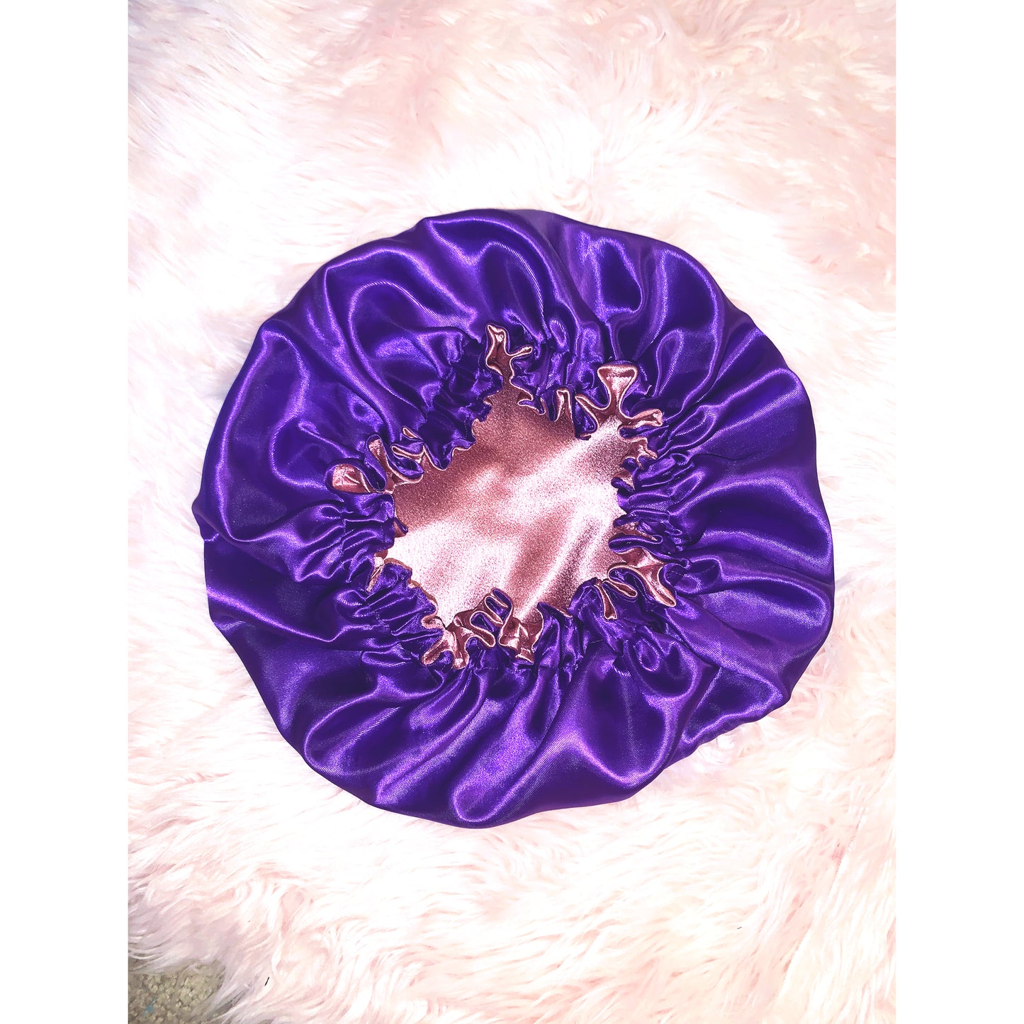 Reversible Satin Bonnet ADULT REGULAR SIZE.