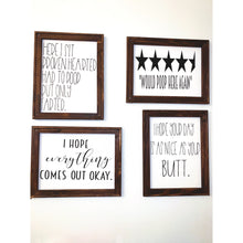Load image into Gallery viewer, I Hope Your Day Is As Nice As Your Butt Reverse Canvas Bathroom Sign
